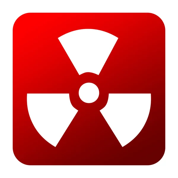 Radioaktiva varning-knappen — Stockfoto