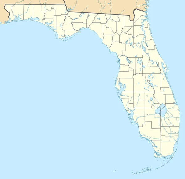 佛罗里达地图 — 图库照片