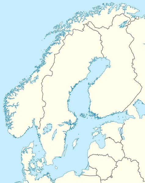 Escandinavia mapa —  Fotos de Stock