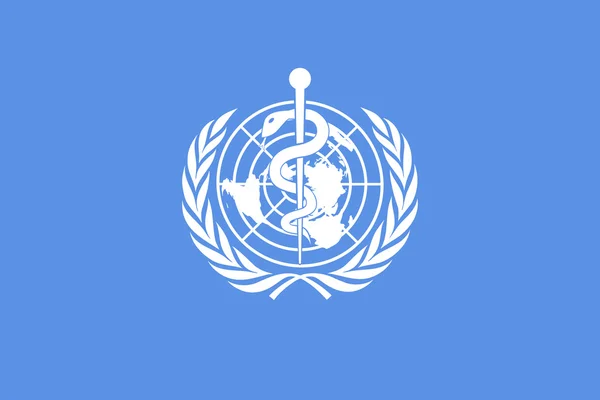 Παγκόσμια υγεία οργάνωση σημαία Φωτογραφία Αρχείου
