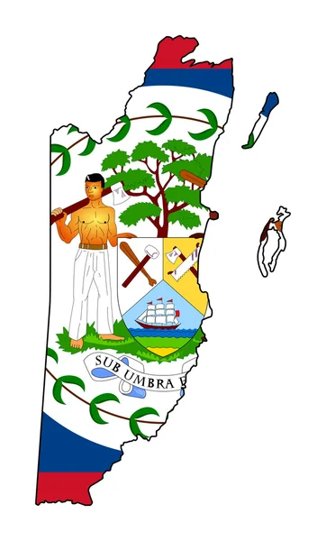ベリセの旗の地図 — ストック写真