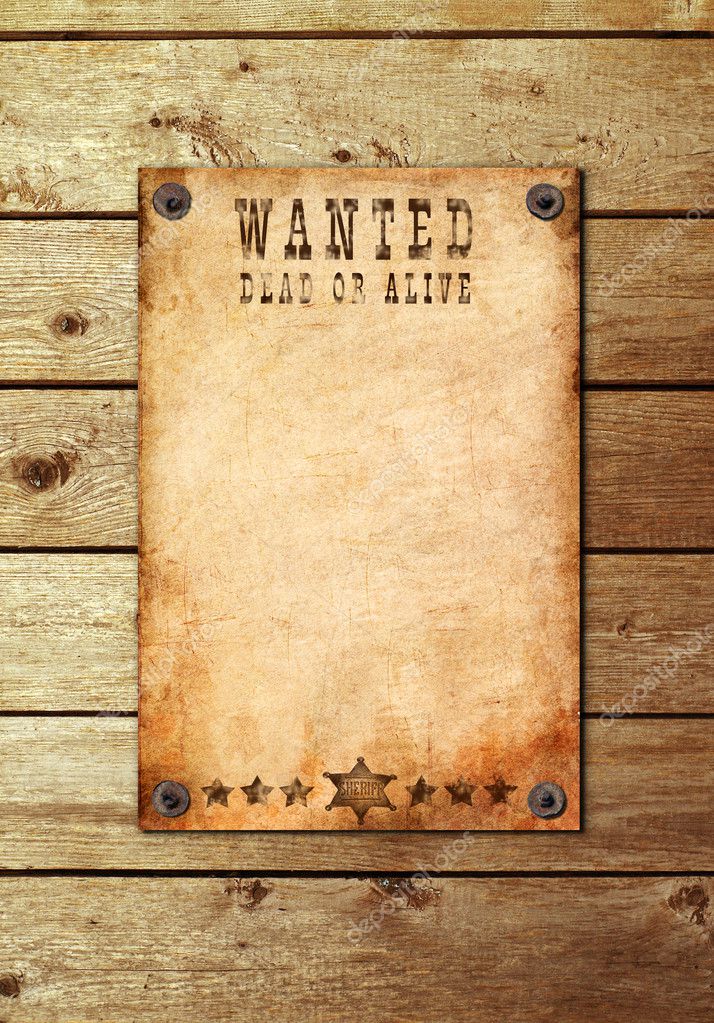 Vintage wanted poster on a wooden wall — Stock Photo © aelita #4999602