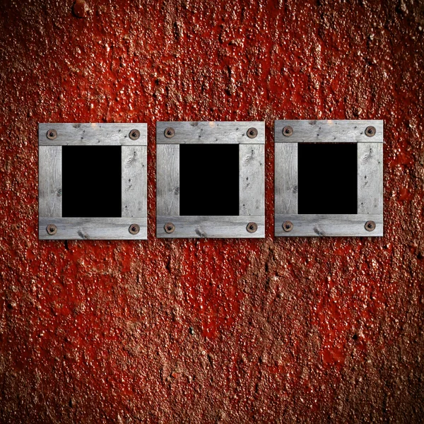 Röd färg på en vägg — Stockfoto