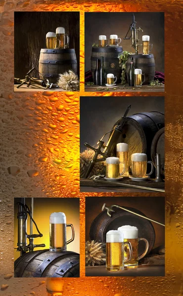 Mosaico Com Cerveja — Fotografia de Stock