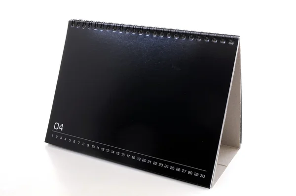 Prázdný černý stolní kalendář — Stock fotografie