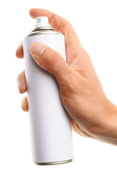 Hand holding a spray — Stock Photo, Image