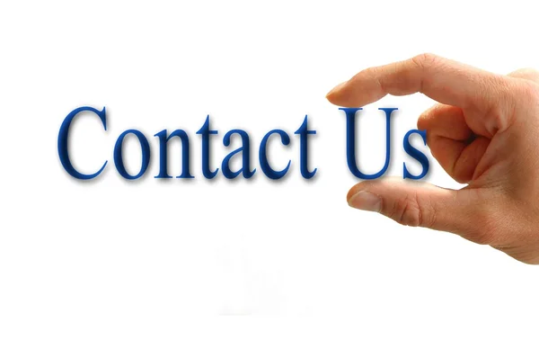 Lettering Contact US — Stock Photo, Image