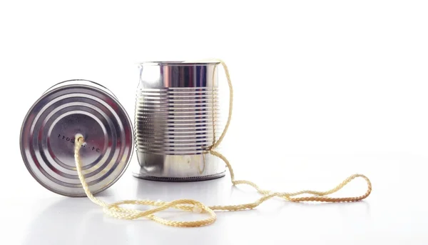 Tin can phone — Stock Photo, Image