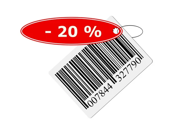 Barcode Labeling Isolated Background — Stock Photo, Image