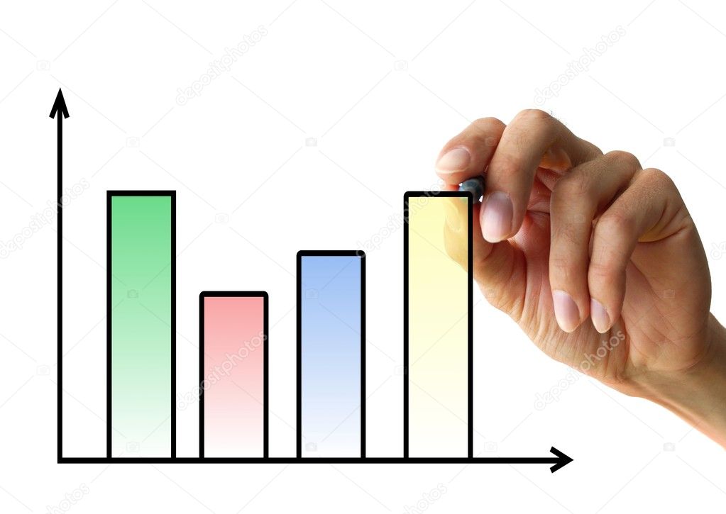 Hand drawing a chart