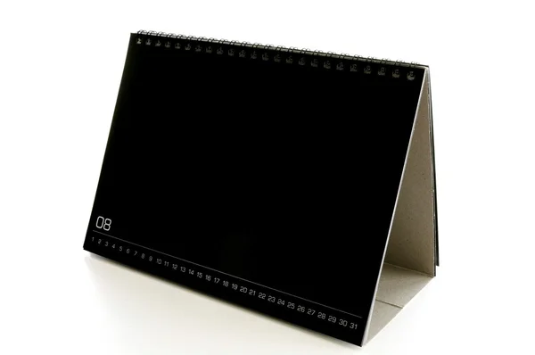 Üres fekete asztali naptár — Stock Fotó