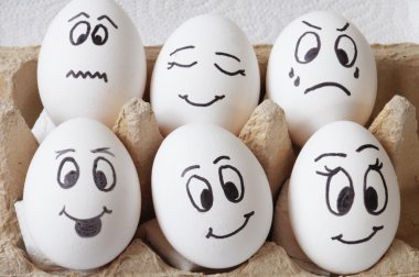 Smiling eggs clipart