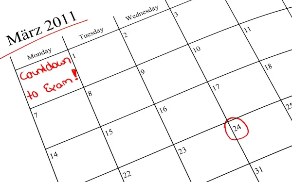 Označení kalendáře — Stock fotografie
