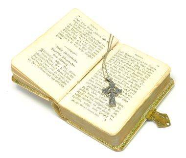 Bible with cross clipart