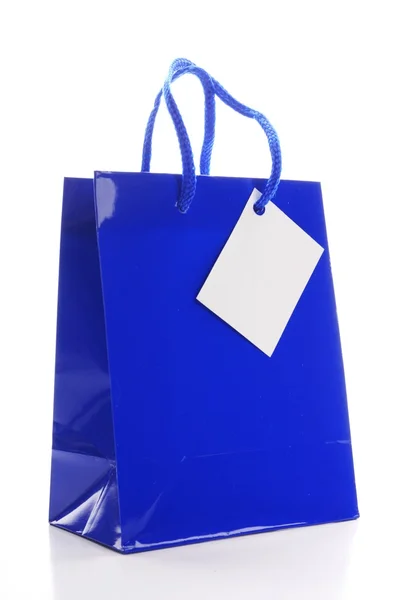 Shopping bag blu — Foto Stock