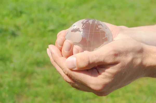Globe in the hand — Stock Photo, Image