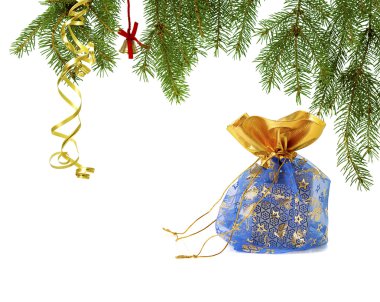 Blue Christmas gift clipart