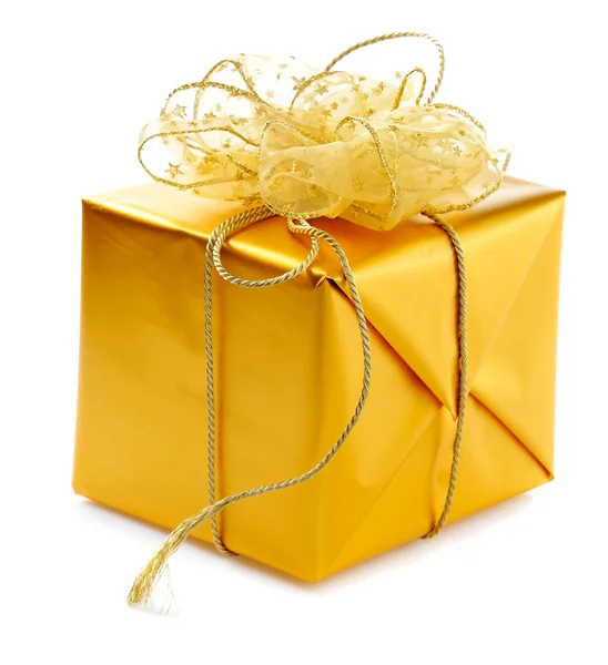 stock image Gold gift box