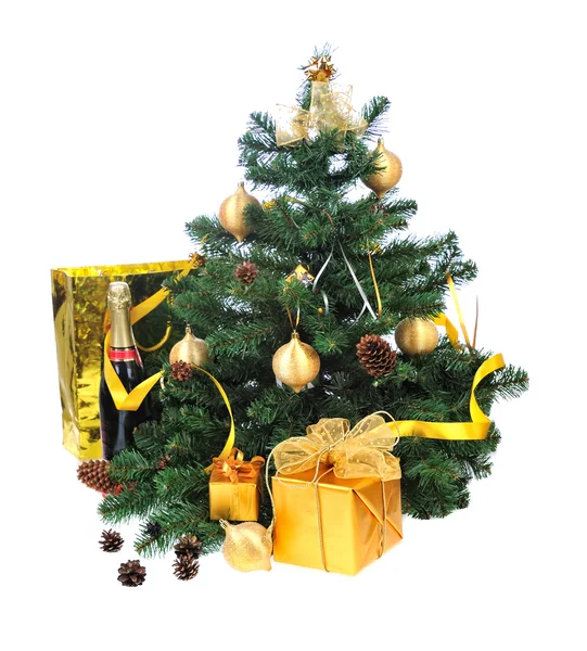 Διακοσμημένο χριστουγεννιάτικο δέντρο — Φωτογραφία Αρχείου