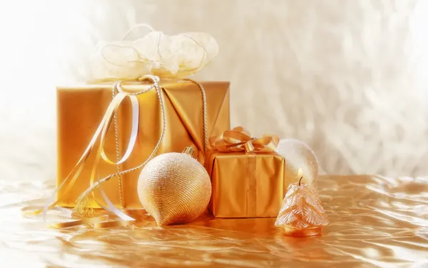 Golden Christmas — Stock Photo, Image