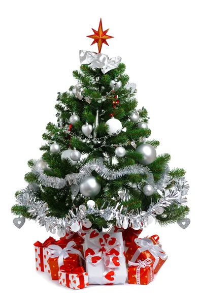 Albero di Natale decorato — Foto Stock