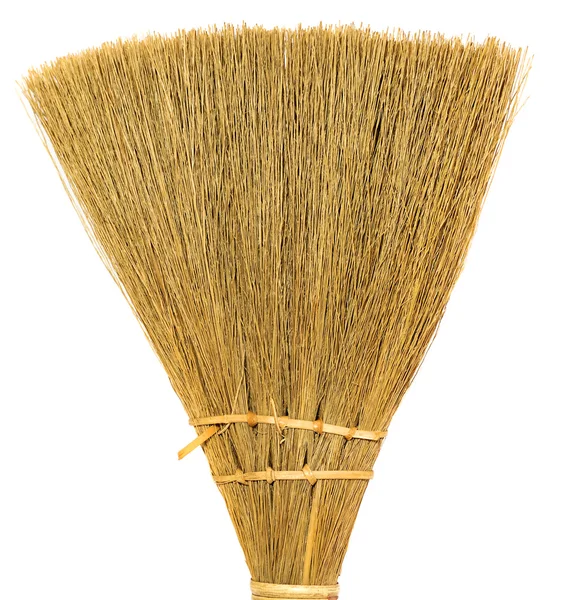 Broom on white — Stock Photo, Image