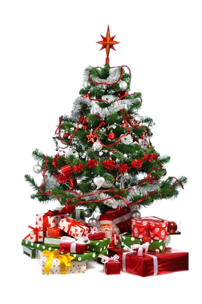 Διακοσμημένο Χριστουγεννιάτικο Δέντρο — Φωτογραφία Αρχείου