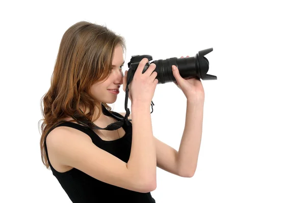 Chica fotógrafa —  Fotos de Stock