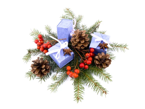 Decoração de Natal - caixas de presente — Fotografia de Stock