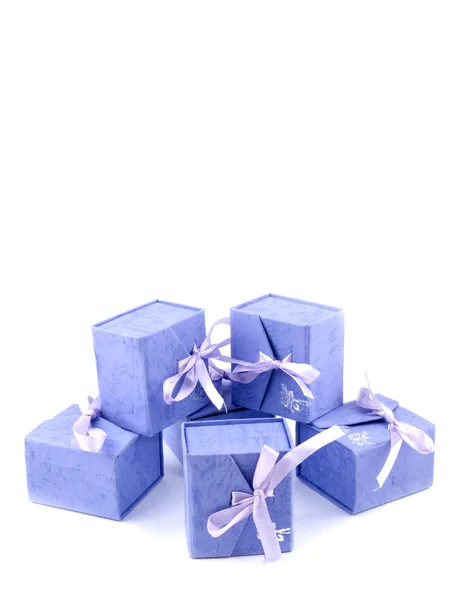 Lila giftboxes — Stockfoto