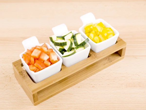 Egészséges snack - friss zöldség — Stock Fotó
