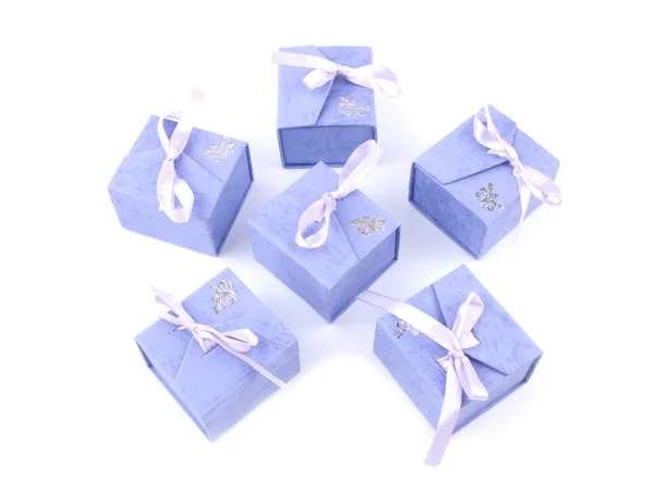 Lilac giftboxes — Stock Photo, Image