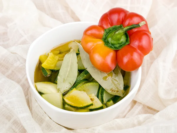 Bowl of vegetarian soup — Stock Photo, Image