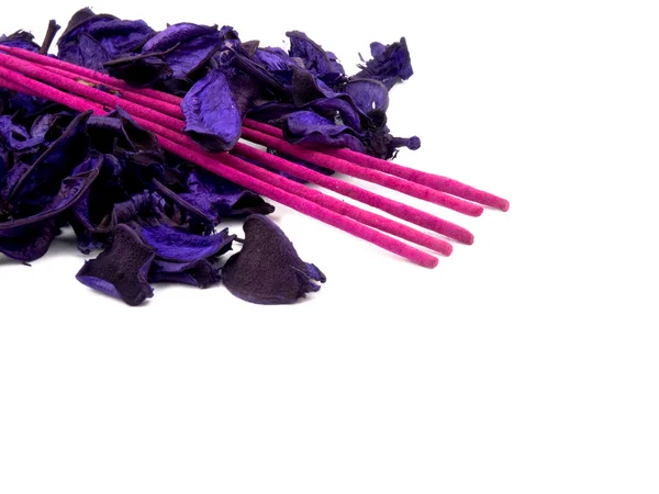 Potpourri viola e incensi rosa — Foto Stock