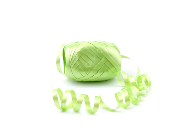 Hank of green ribbon — Stock Photo, Image