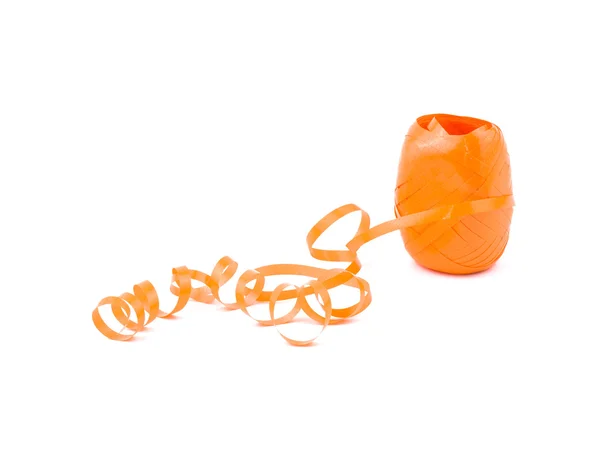 Hank Orange Ribbon White Background — Stock Photo, Image