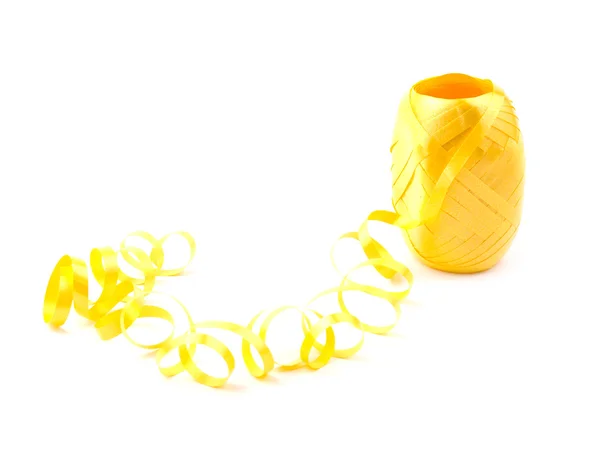 Hank of yellow ribbon — Stock Photo, Image