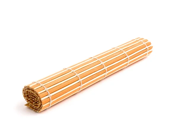 stock image Rolled orange bamboo mat