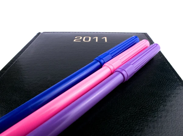 2011 чорний органайзер з ручками — стокове фото