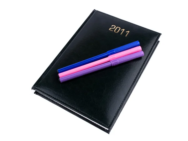 2011 чорний органайзер з ручками — стокове фото