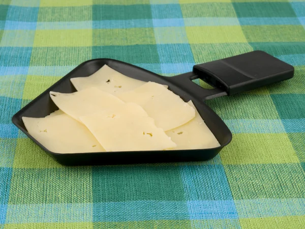 Raclette pan with cheese — Stock Photo, Image