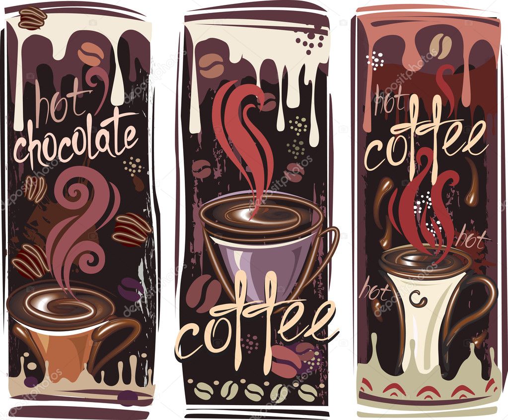Banners with coffee