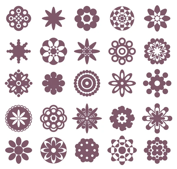 Graphic flowers set # 1 . — стоковый вектор
