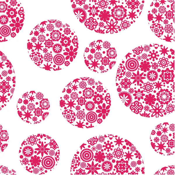 ボールの花のパターン. — ストックベクタ