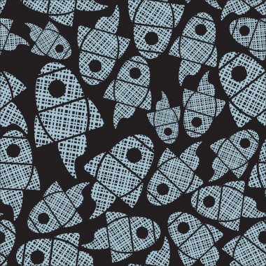 Spaceship pattern. clipart