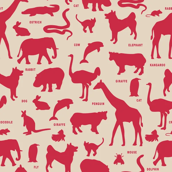 Patrón de animales . — Archivo Imágenes Vectoriales