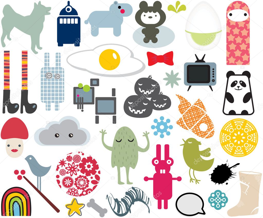 Mix of different vector images. vol.7