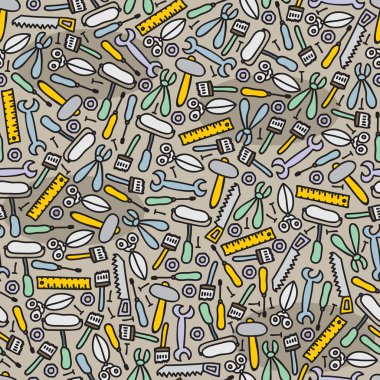 Tools seamless pattern. clipart