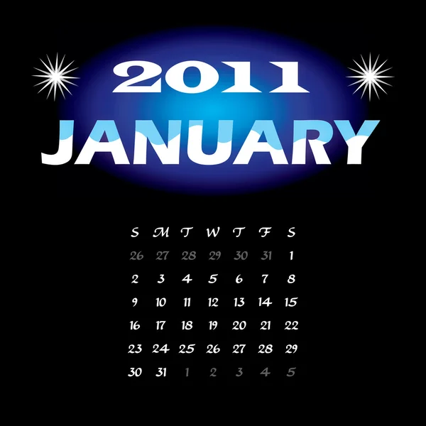 January 2011 — Stock Vector