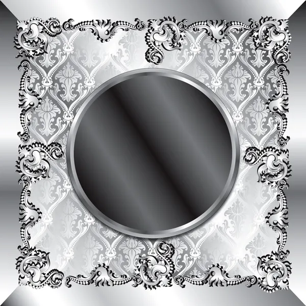 Svatba stříbrným pozadím — Stockový vektor